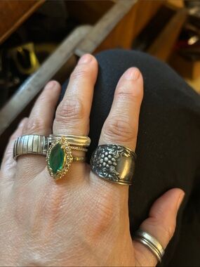 -vintage grape spoon Statement Ring